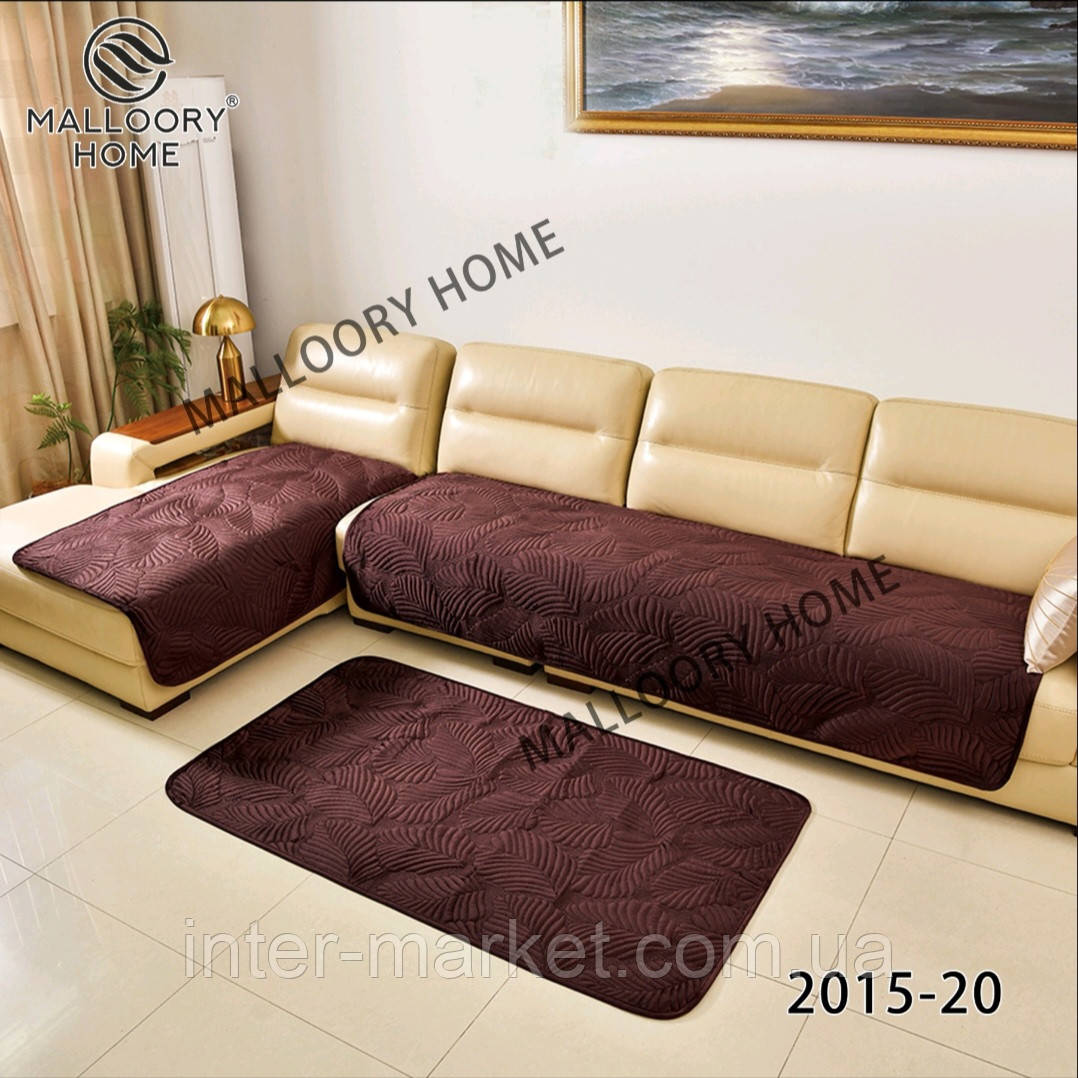 Накидки-дивандеки покривало чохол на диван та крісла Монстера, натяжна накидка універсальна на 3 полотна., фото 1