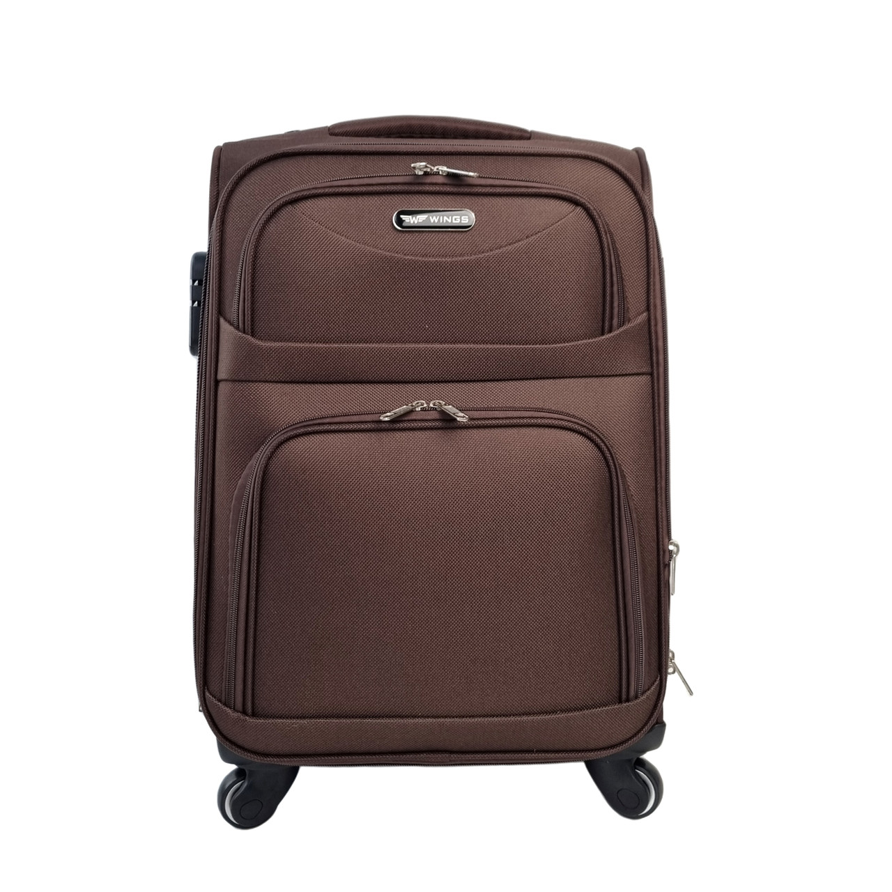 Валіза тканинна коричнева Арт.1703/4 brown (L) Wings Польща