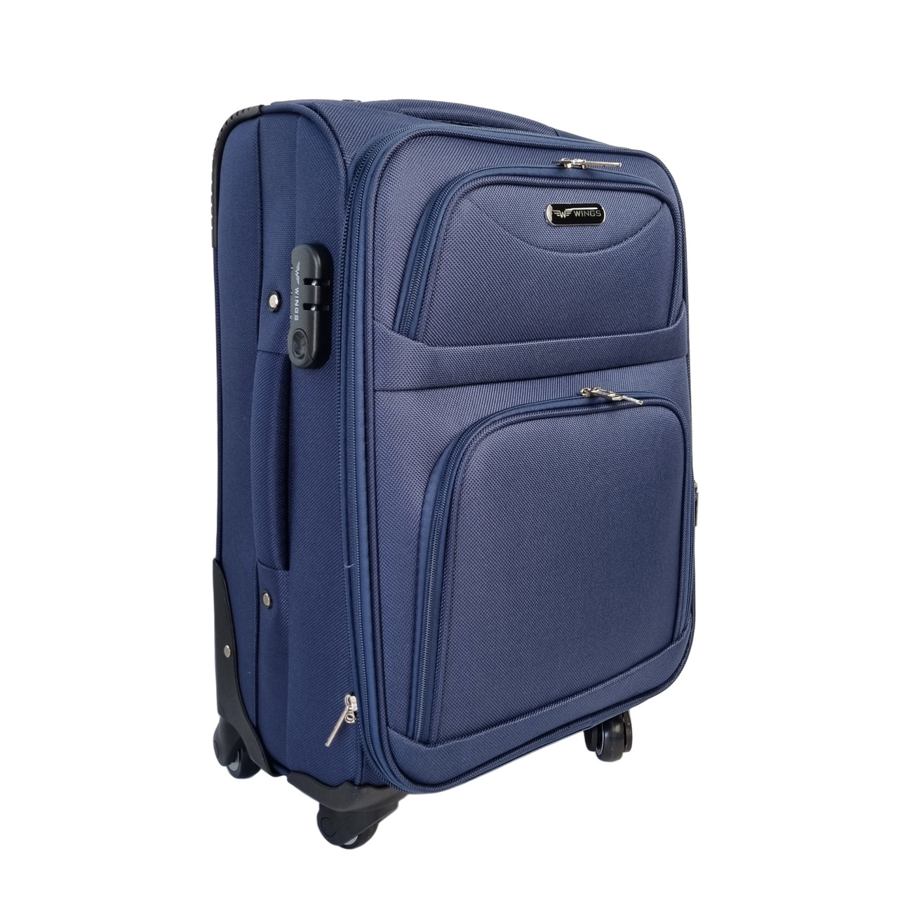 Валіза тканинна синя Арт.1703/4 blue (L) Wings Польща
