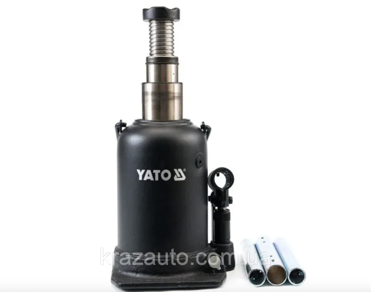 Домкрат гідравлічний стовпчик YATO: 10 т, H = 208 — 523 мм, подвійний шток YT-1714, фото 1