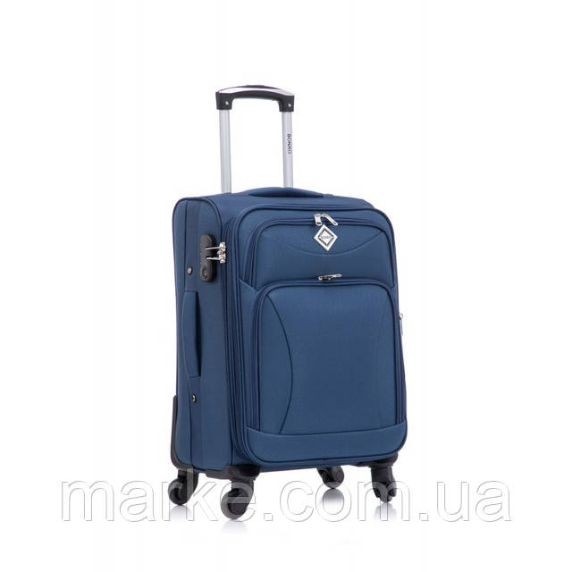 Bonro Tourist 4 колеса валіза ( невелика ) синя чемодан ( небольшой ) синий (mrk)