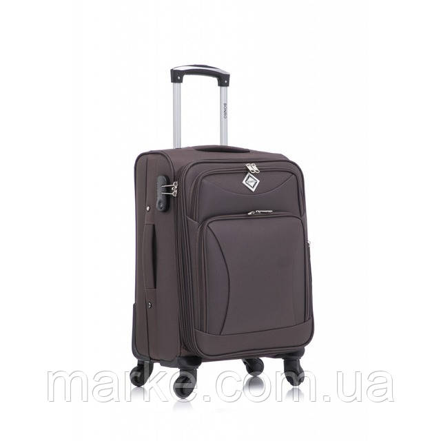 Bonro Tourist 4 колеса валіза ( невелика ) коричнева чемодан ( небольшой ) коричневый (mrk)