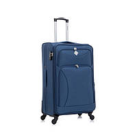 Bonro Tourist 4 колеса валіза ( велика ) синя чемодан ( большой ) синий (mrk)