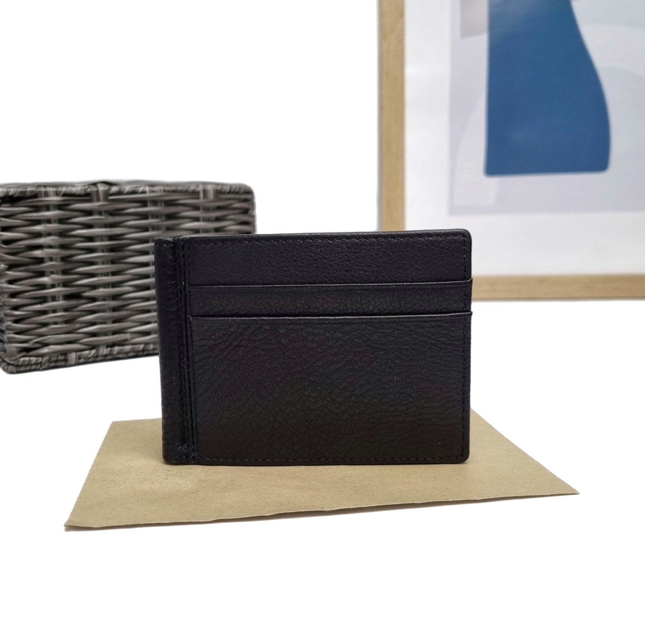 Гаманець затискач для грошей чоловічий чорний Арт.285 black Helen Verde (54), фото 1