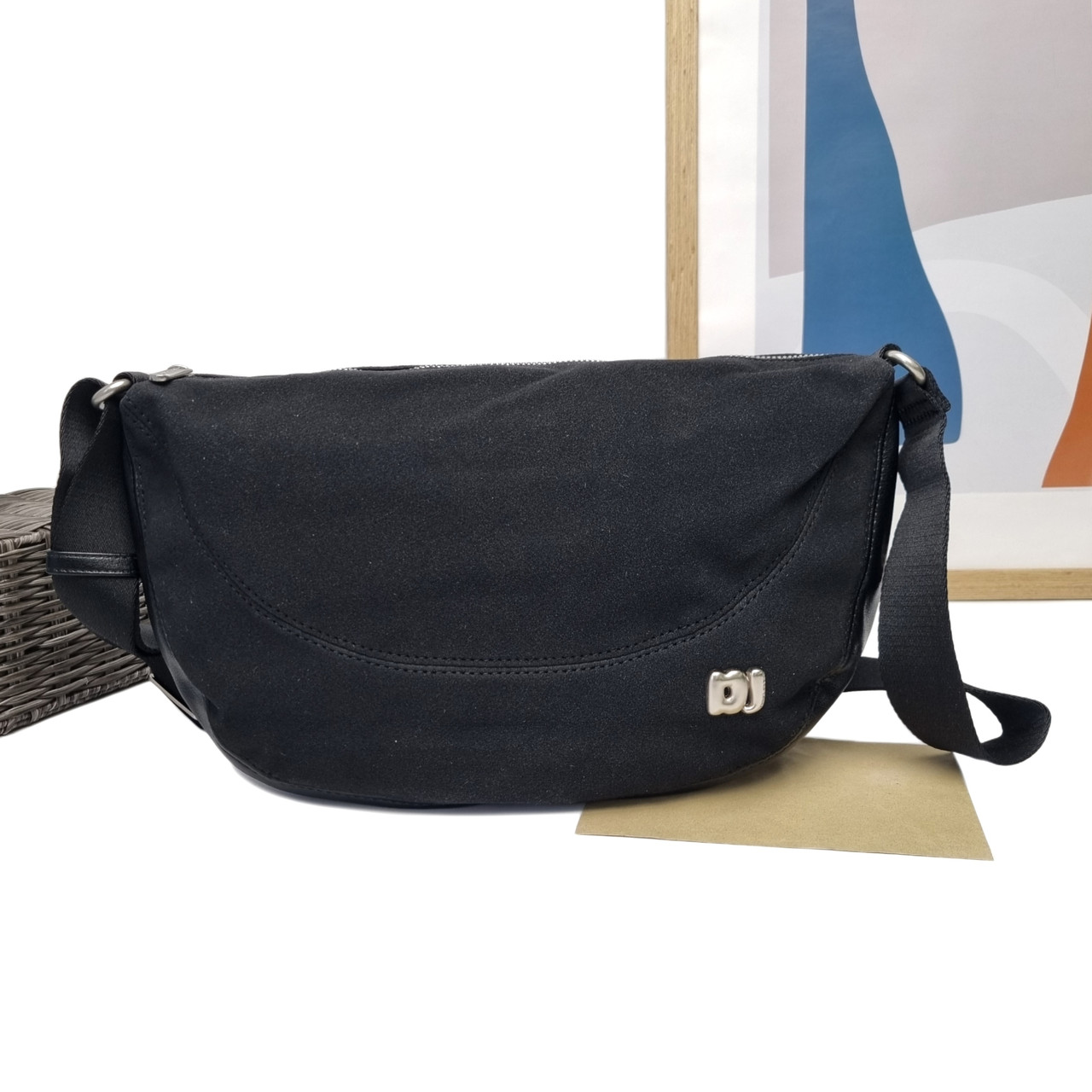 Женская сумка через плечо кросс-боди экокожа черный Арт.CM7662 black DavidJones Франція