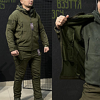 Демісезонний костюм тактичний армійський бойовий костюм софтшел олива зимовий, військові костюми форма soft shell