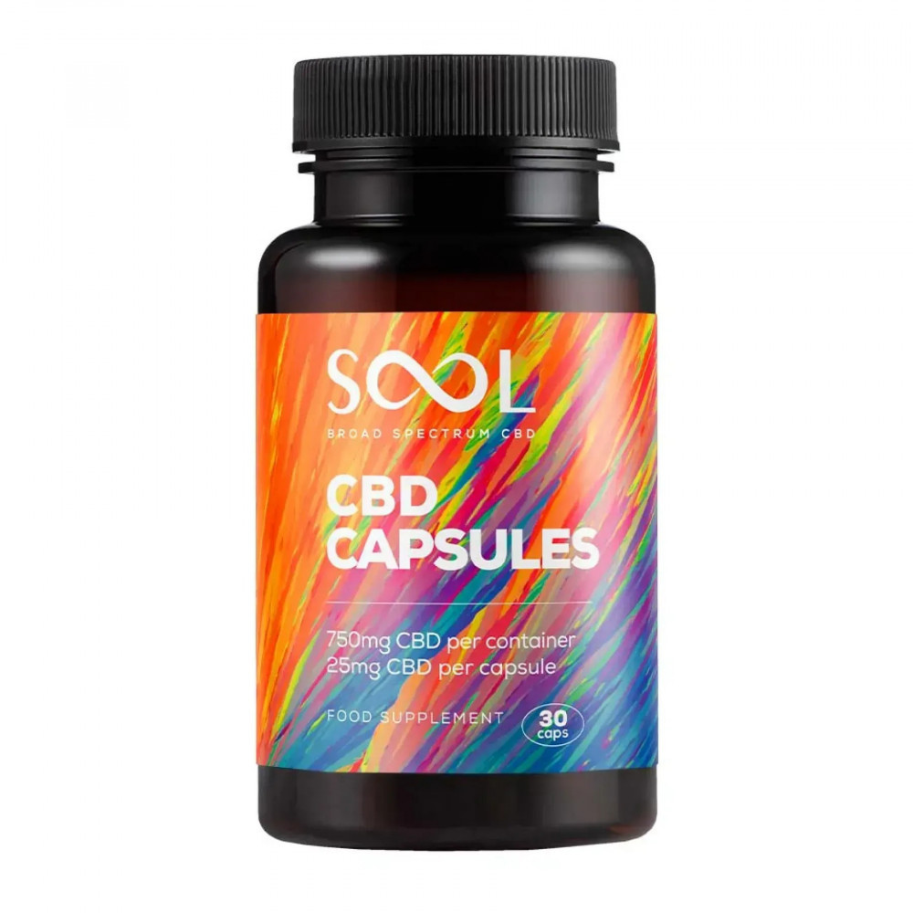 Канабідіол Broad Spectrum Sool CBD Gel Capsules 750 mg - 30 caps
