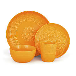 Набір столового посуду з 16 предметів "Motif" 35х30х31 см із кераміки Fissman