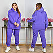 Спортивний костюм жіночий теплий осінній зимовий тринитка з флісом великого розміру, фото 2