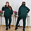 Спортивний костюм жіночий теплий осінній зимовий тринитка з флісом великого розміру, фото 3