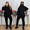 Спортивний костюм жіночий теплий осінній зимовий тринитка з флісом великого розміру, фото 5