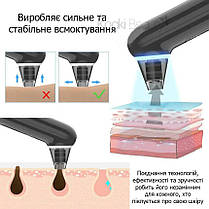 Вакуумний очищувач екстрактор чорних крапок з функцією LED терапії чорний, фото 4