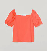 Дитяча однотонна футболка топ H&M на дівчинку р.146-152