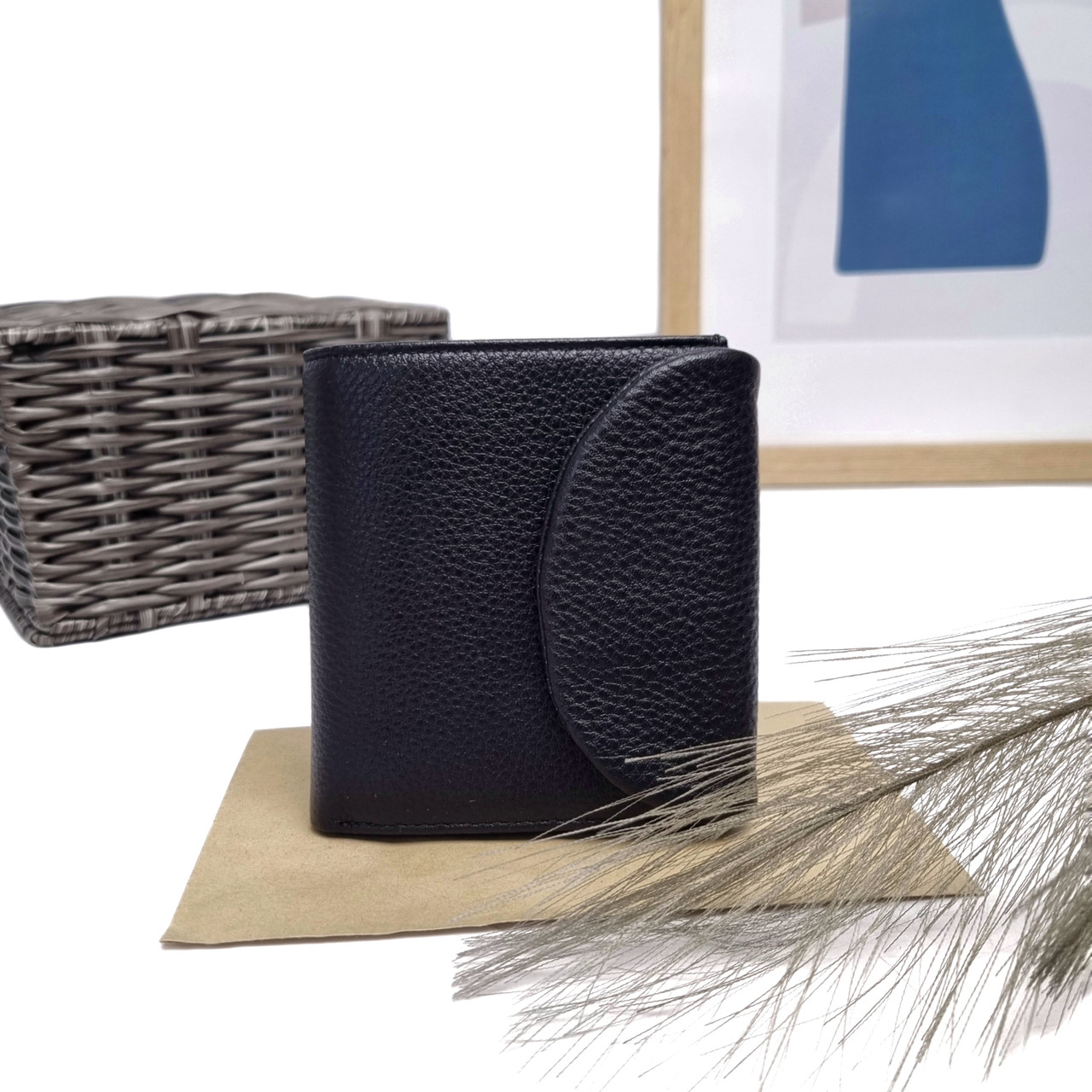 Чорний жіночий гаманець натуральна шкіра Арт.A8900-2 black Helen Verde (54)