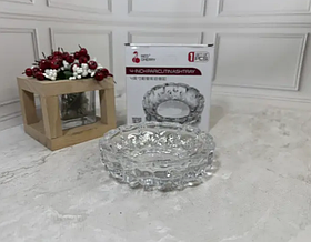 Скляна попільничка Helios Блиск кругла 117 мм (YG8006)