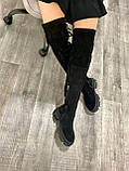 Ботфорти жіночі чорні замшеві 39 євро зима, фото 7
