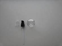 100 - 107 мл флакон Круглий прозорий ПЕТ з чорним кремовим дозатором 20/410 для кремів, гелей, шампунів, фото 4