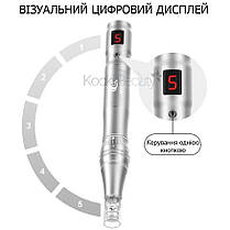 Апарат для мезотерапії Dermapen Сріблястий 10 картриджів, фото 3