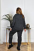 Спортивний костюм жіночий великого розміру осінній зимовий теплий тринитка з флісом, фото 7