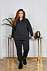 Спортивний костюм жіночий великого розміру осінній зимовий теплий тринитка з флісом, фото 9