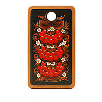 Дошка кухонна обробна дерев'яна розписна "Хохлома №2 29.5х16 см