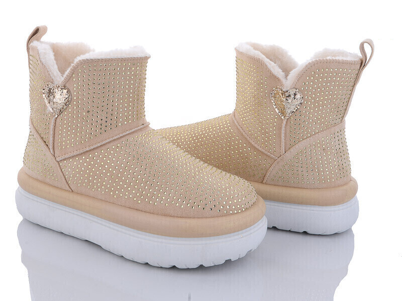 Уггі жіночі зимові бежеві С445 Уцінка (читайте опис), фото 1