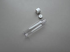 100 - 107 мл прозорий флакон круглий ПЕТ тара з білою кришкою і вставкою 20/410