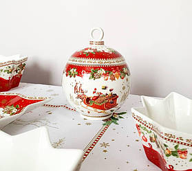 Банка з кришкою порцелянова 12*16 см Easy Life Christmas Memories CHME1238