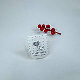 Бірка (тримач) для прикрас, 50*127 мм, "Hand made with love & care" ▶ (10 шт.), фото 2