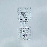 Бірка (тримач) для прикрас, 50*127 мм, "Hand made with love & care" ▶ (10 шт.), фото 3