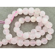 Намистини Кальцит 8мм, колір рожевий
