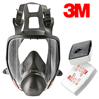 Повнолицева маска 3М 6800 з аерозольним фільтром 3М 6035 P3