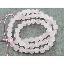 Намистини Кальцит 6-6,5мм, колір рожевий