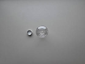 100 - 107 мл прозорий флакон Круглий ПЕТ тара з металевою алюмінієвою кришкою 20мм, фото 3