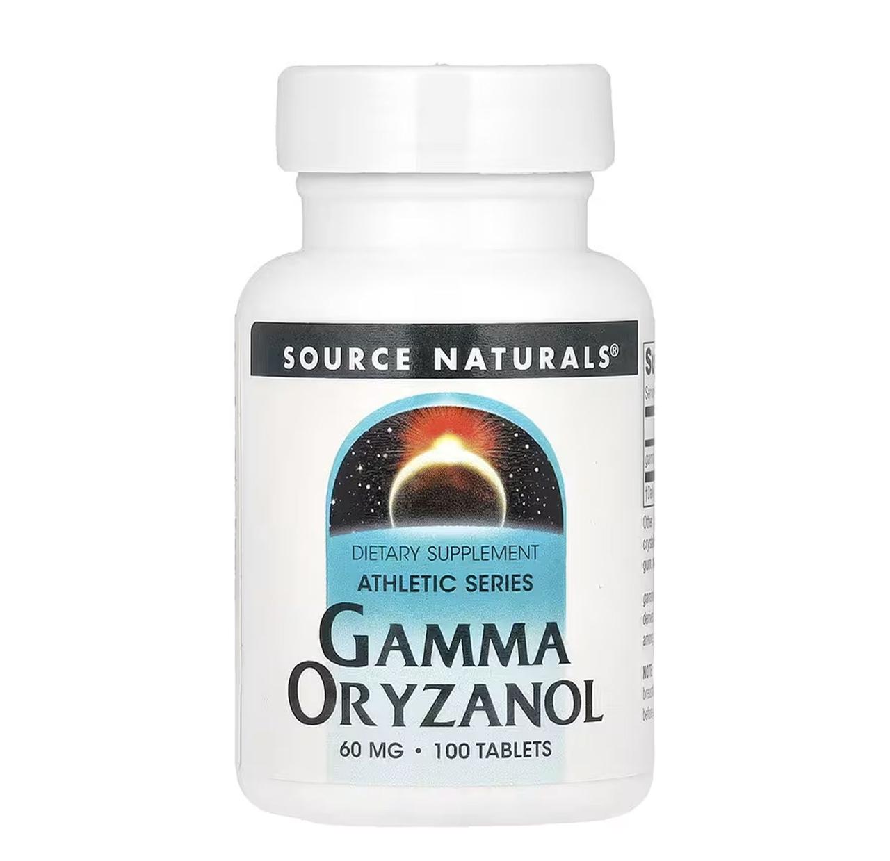 Гамма оризанол Source Naturals Gamma Oryzanol, 60 мг, 100 таблеток, фото 1