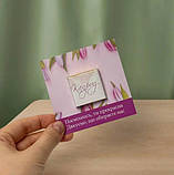 200 шт. Листівка квадрат (80х80 мм) + шоколад із логотипом, фото 5