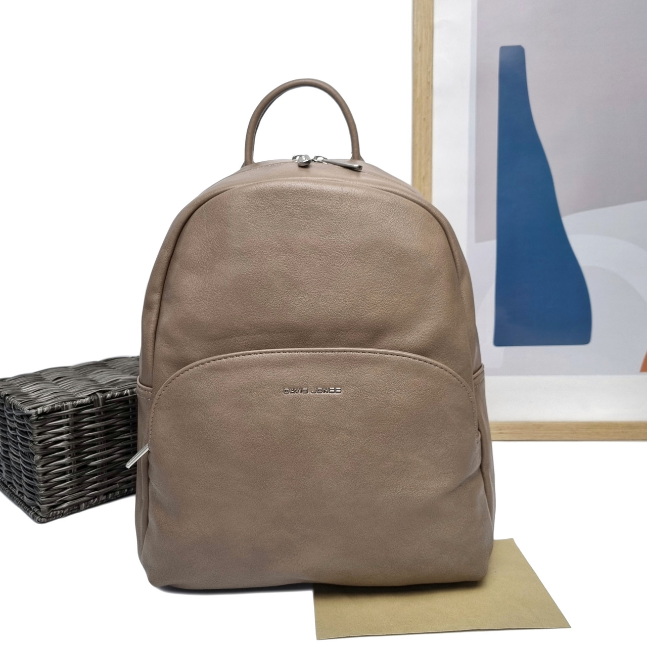 Міський рюкзак екошкіра бежевий Арт.CM7727 beige DavidJones Французька