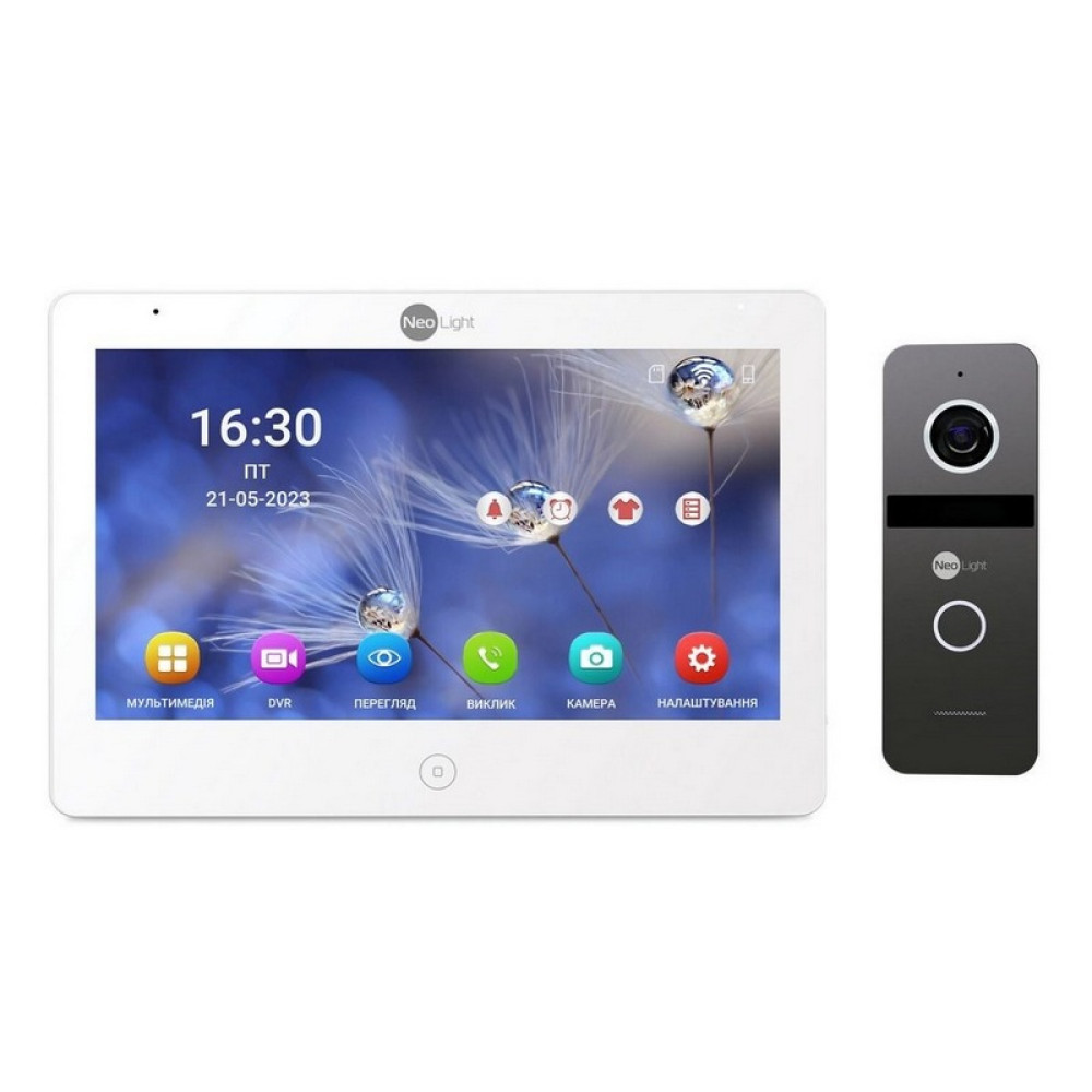 Комплект Neolight NeoKIT IP Pro WF 10: IP відеодомофон 10.1" з Wi-Fi та 2 Мп IP відеопанель, фото 1