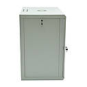 Шафа серверна SteelNet 18U 600 x 600 для мережевого обладнання (скло, сірий), фото 4