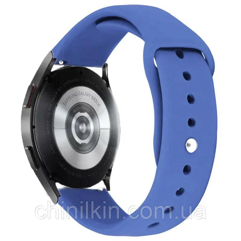 Ремінець силіконовий для Smart Watch 20mm- №55 морський синій, фото 1
