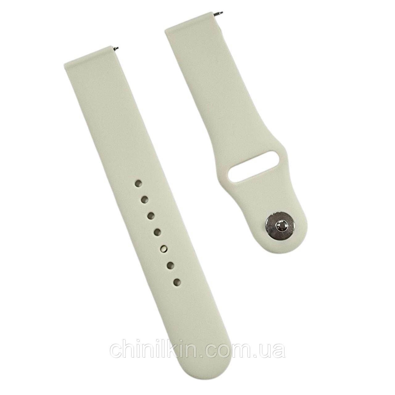 Ремінець силіконовий для Smart Watch 20mm- №60 античний білий, фото 1