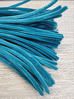 Декоративний пухнастий дріт темно Бірюзовий (за 1 шт)