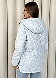 Жіноча трендова стьобана куртка Еліна, розміри 44-58, фото 8
