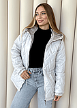 Жіноча трендова стьобана куртка Еліна, розміри 44-58, фото 9