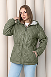 Жіноча трендова стьобана куртка Еліна, розміри 44-58, фото 5