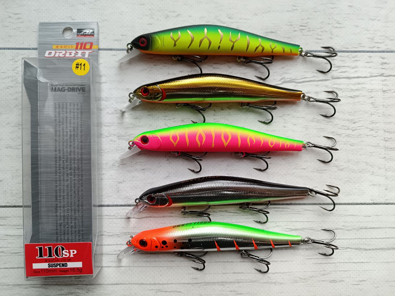 Набір Воблерів Columbia Orbit 110, 5 шт орбіт 110мм 16.5гр