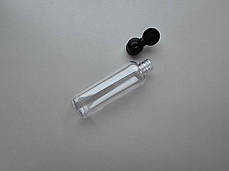 100 - 107 мл Круглий ПЕТ прозорий флакон з кришкою чорний фліп-топ 20 мм, пляшка, фото 3