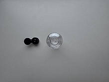 100 - 107 мл Круглий ПЕТ прозорий флакон з кришкою чорний фліп-топ 20 мм, пляшка, фото 5