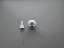 Від 1000шт. 100 - 107 мл білий флакон круглий ПЕТ тара з білим розпилювачем пластиковим, спреєм 20/410, фото 5