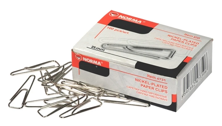 Скріпки Norma 25мм 100шт трикутні (4731), фото 1